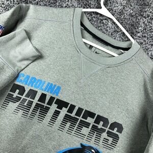 Carolina Panthers Sweatshirt Mens XL Gray NFL Football Nike On Field Crewneck